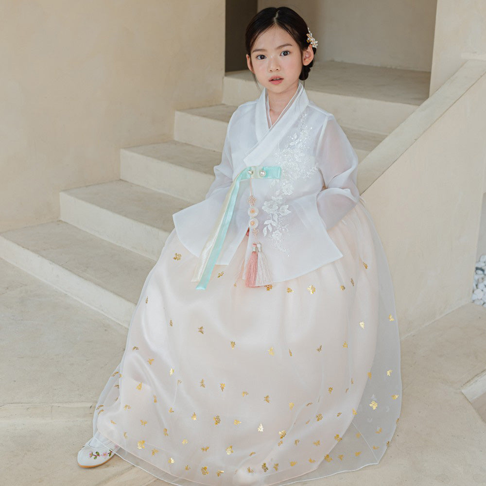 Seolhee Peach Dress Girl Hanbok (1-12YR)