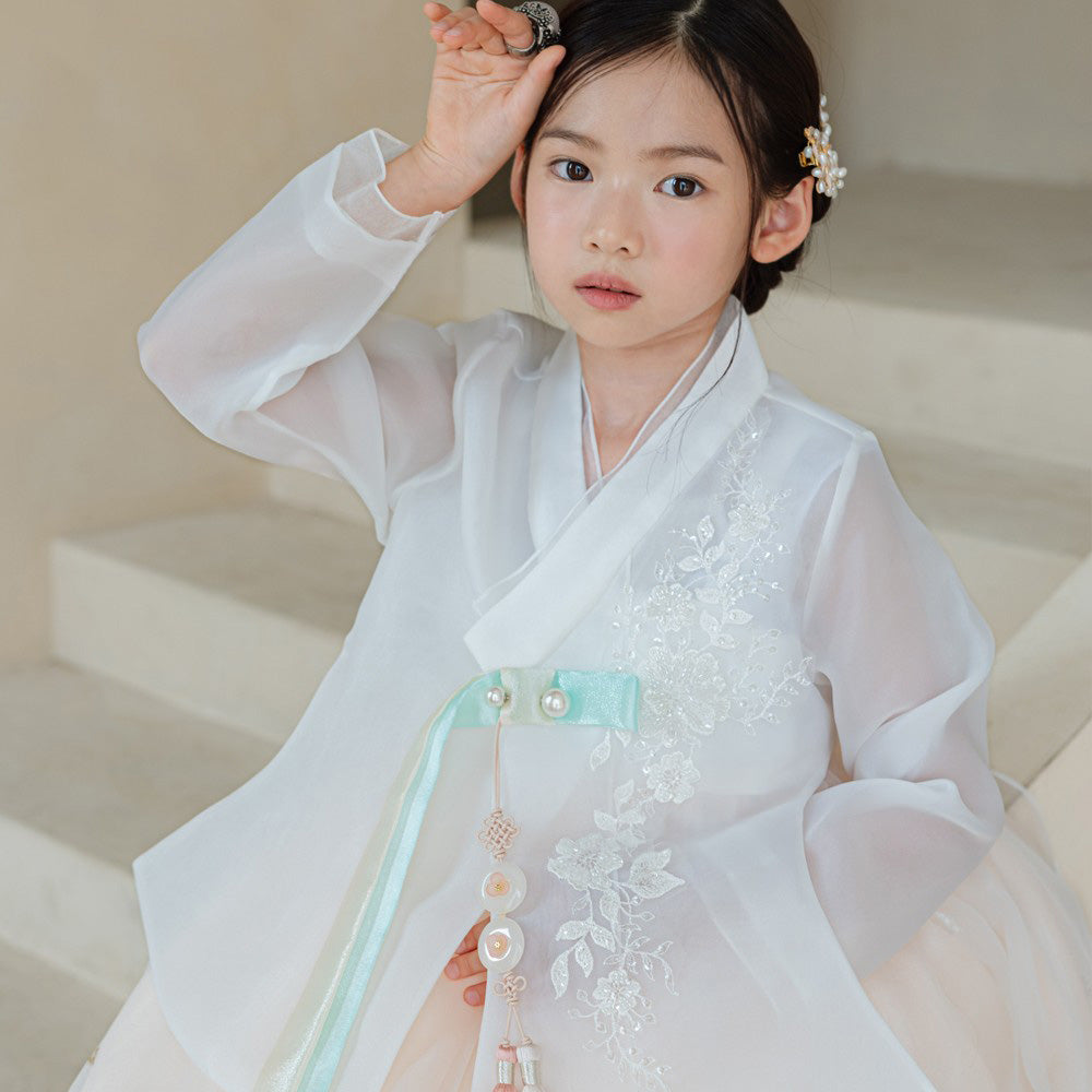 Seolhee Peach Dress Girl Hanbok (1-12YR)