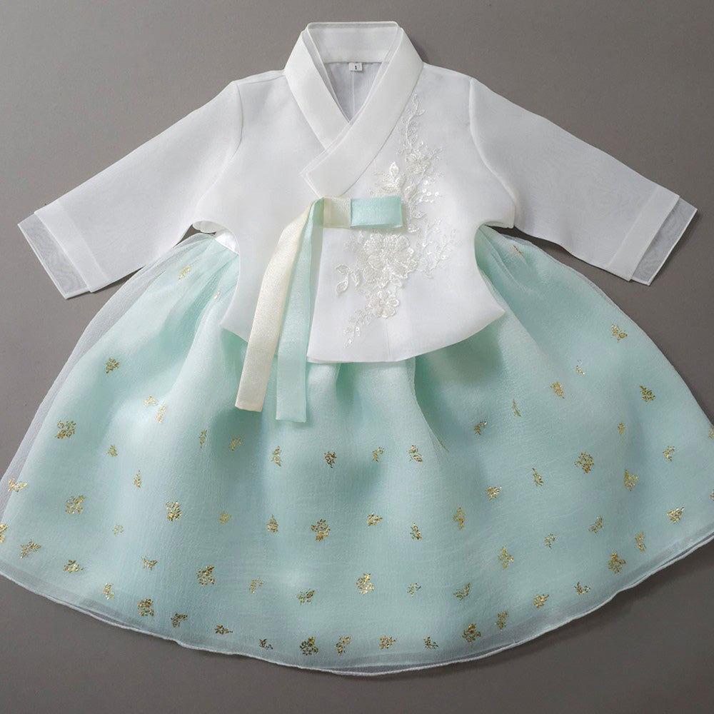 Seolhee Mint Dress Girl Hanbok (1-12YR)