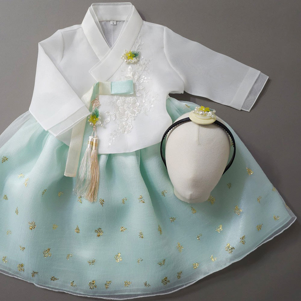 Seolhee Mint Dress Girl Hanbok (1-12YR)