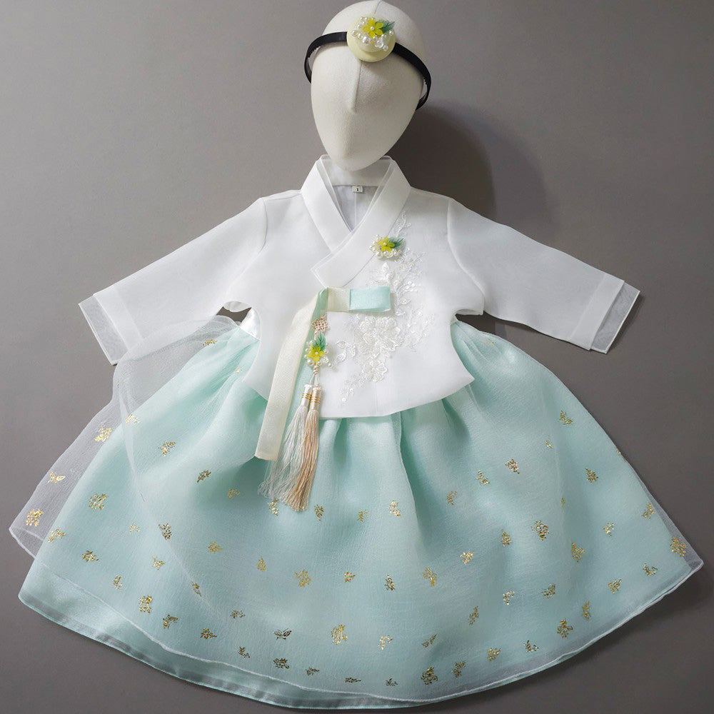 Seolhee Mint Dress Girl Hanbok (1-12YR)