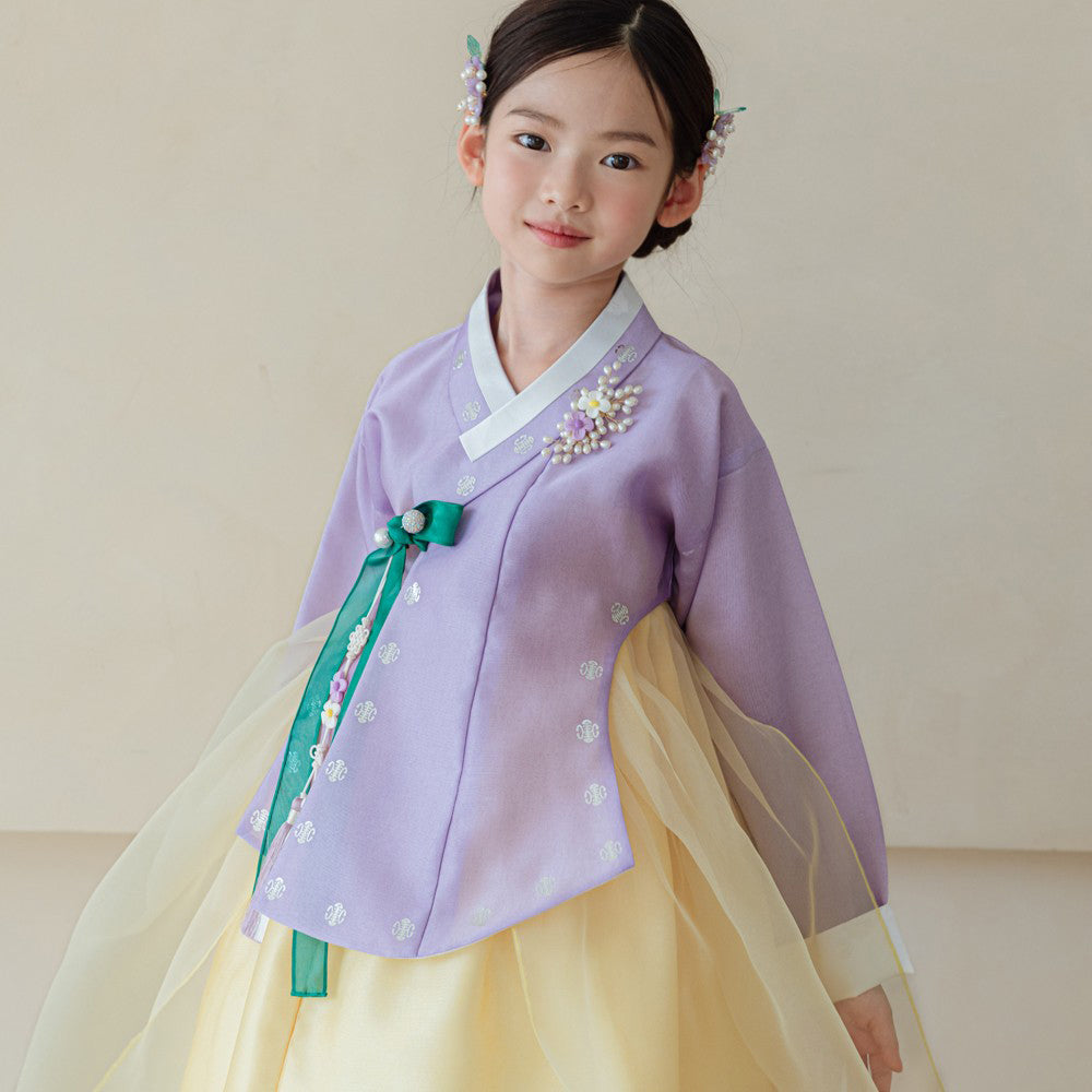 Doyu Purple Dangui Yellow Girl Hanbok (100D-10YR)