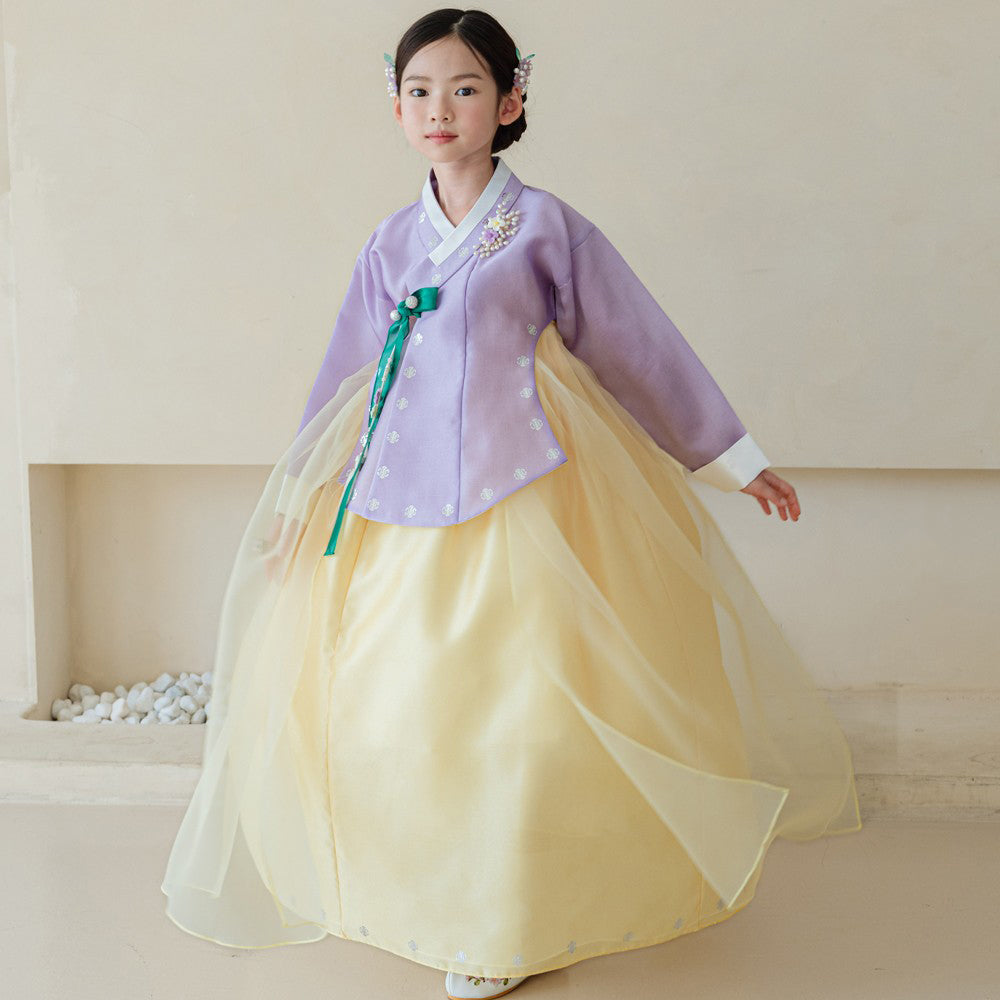 Doyu Purple Dangui Yellow Girl Hanbok (100D-10YR)