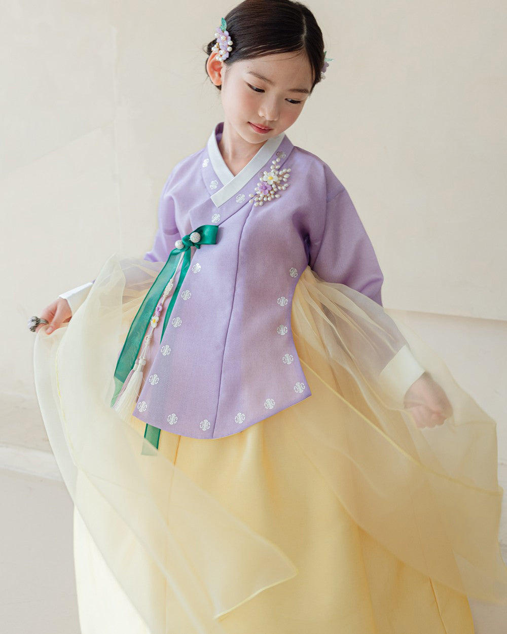 Doyu Purple Dangui Yellow Girl Hanbok (100D-10YR)