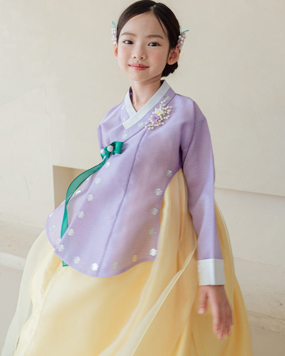 Doyu Purple Dangui Yellow Girl Hanbok (100D-10YR)