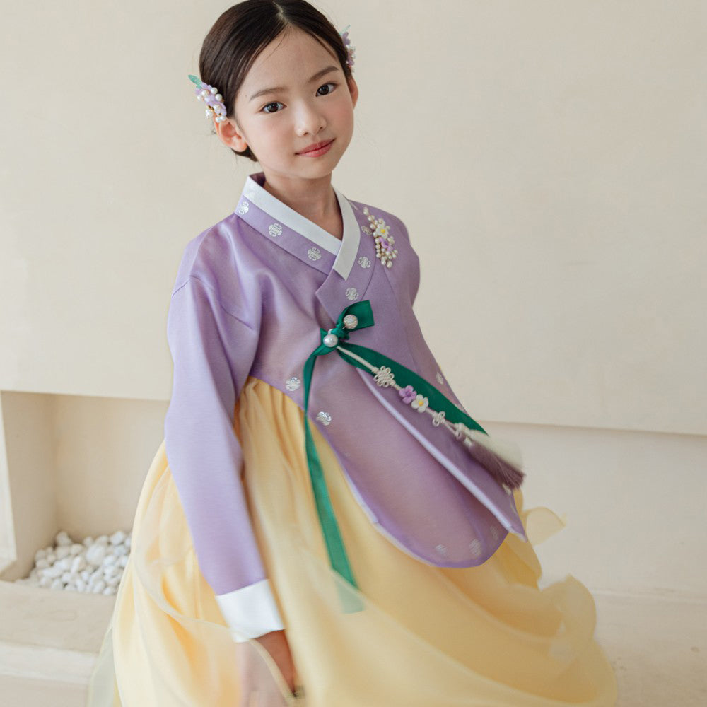 Doyu Purple Dangui Yellow Girl Hanbok (100D-10YR)