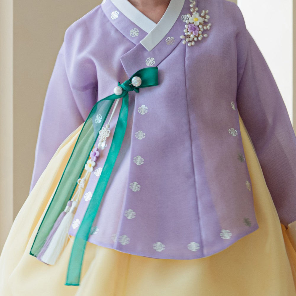 Doyu Purple Dangui Yellow Girl Hanbok (100D-10YR)