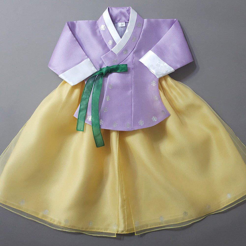 Doyu Purple Dangui Yellow Girl Hanbok (100D-10YR)