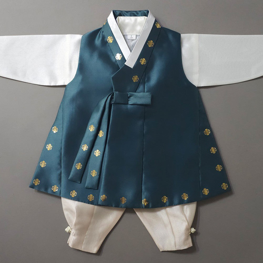 Doyoung Teal Boy Hanbok (100D-10YR)