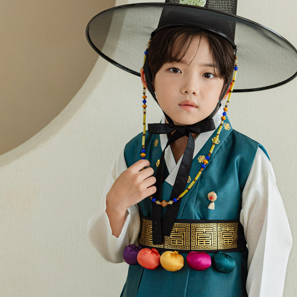 Doyoung Teal Boy Hanbok (100D-10YR)