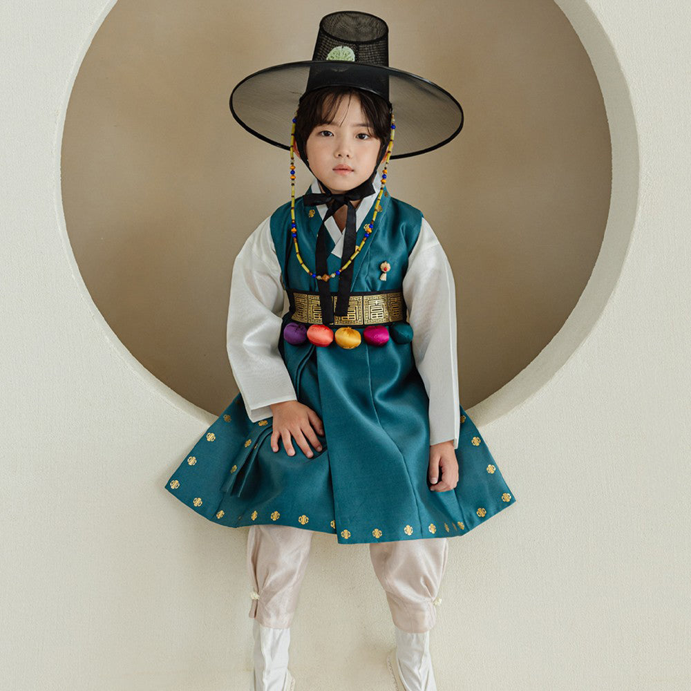 Doyoung Teal Boy Hanbok (100D-10YR)