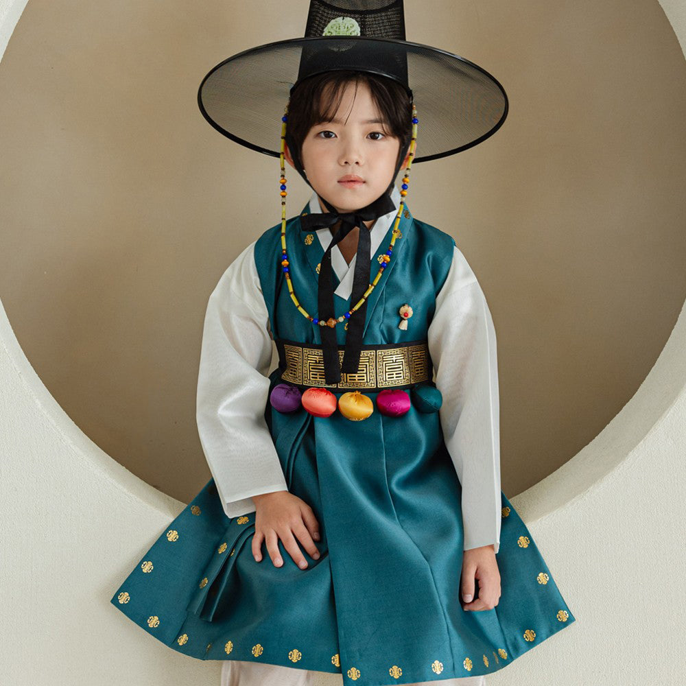 Doyoung Teal Boy Hanbok (100D-10YR)