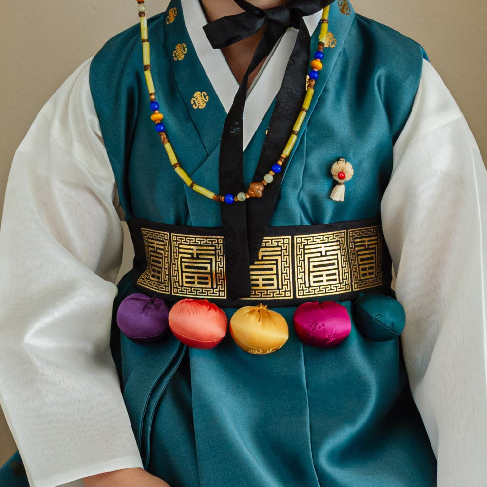 Doyoung Teal Boy Hanbok (100D-10YR)