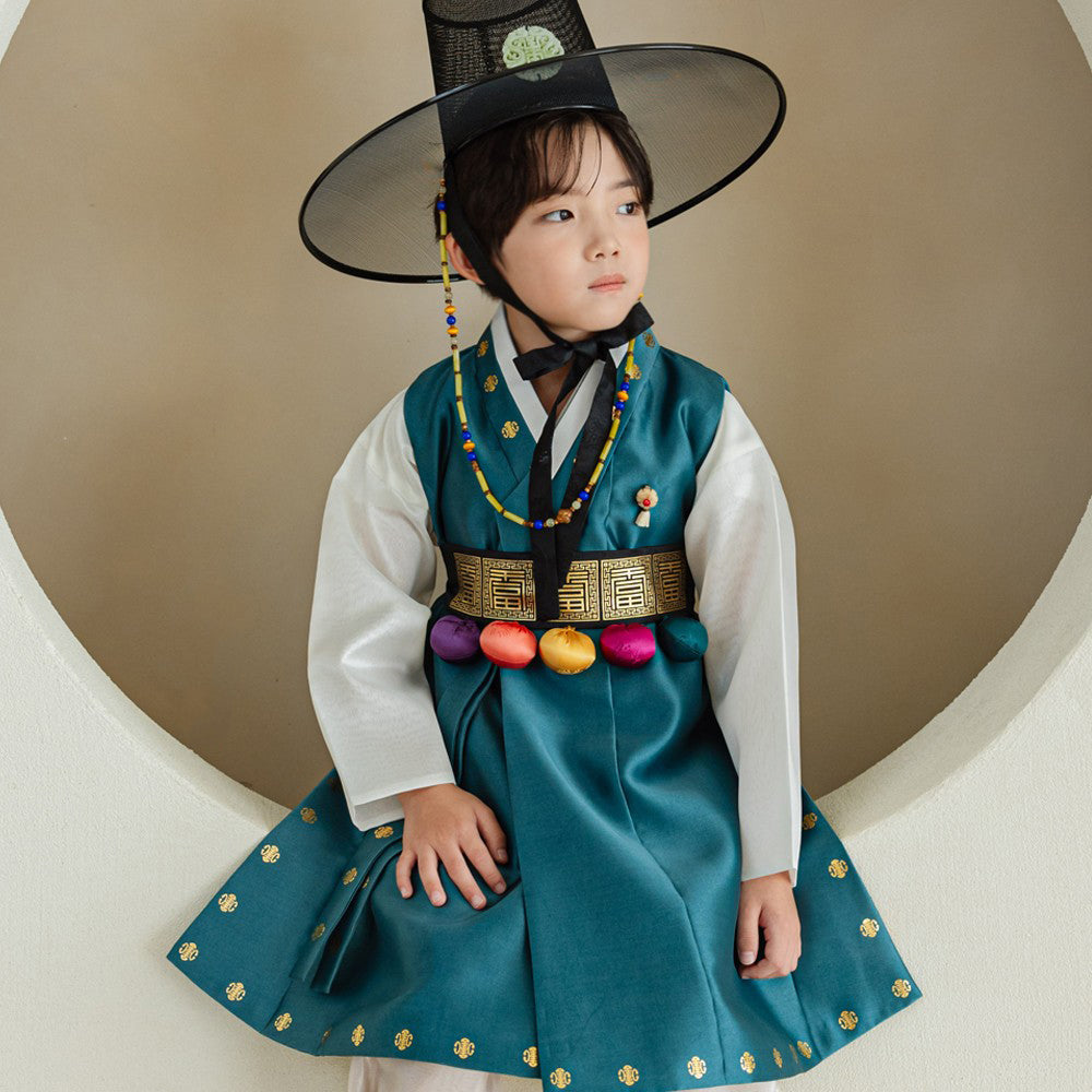 Doyoung Teal Boy Hanbok (100D-10YR)