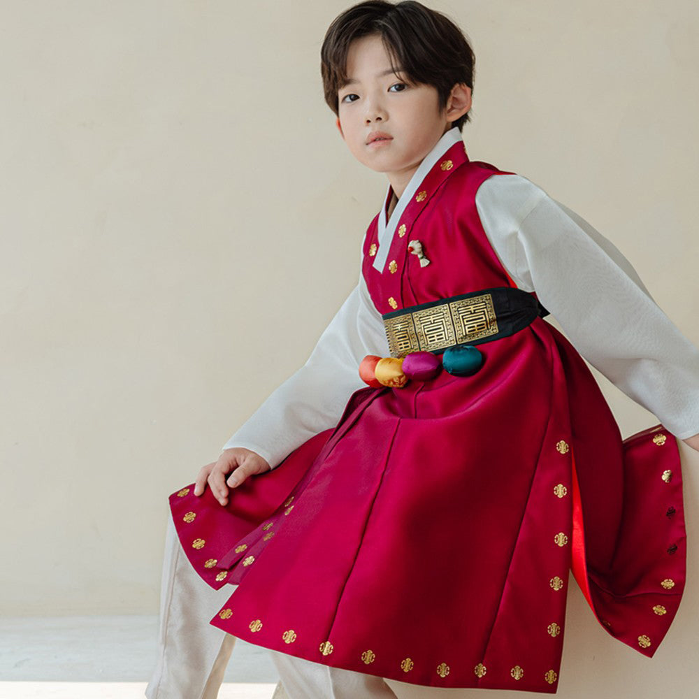 Doyoung Red Boy Hanbok (100D-10YR)