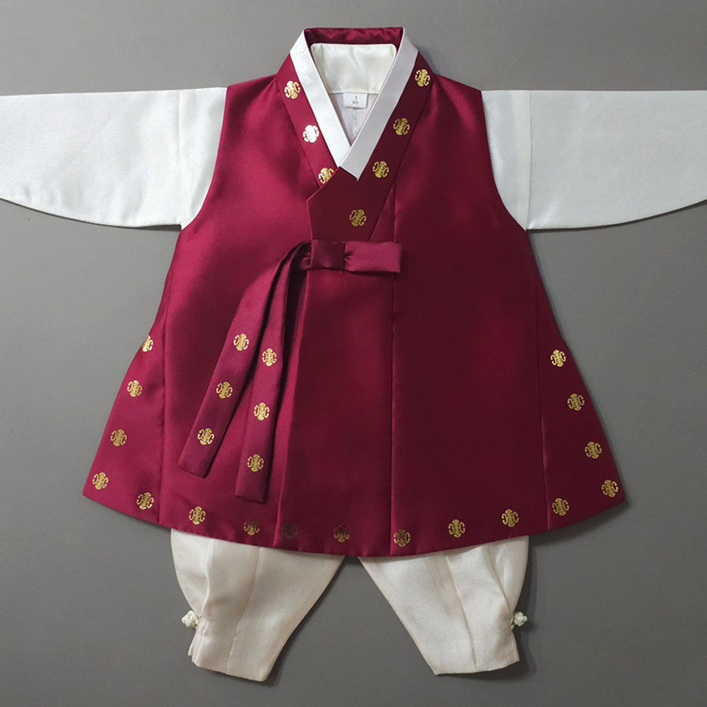 Doyoung Red Boy Hanbok (100D-10YR)