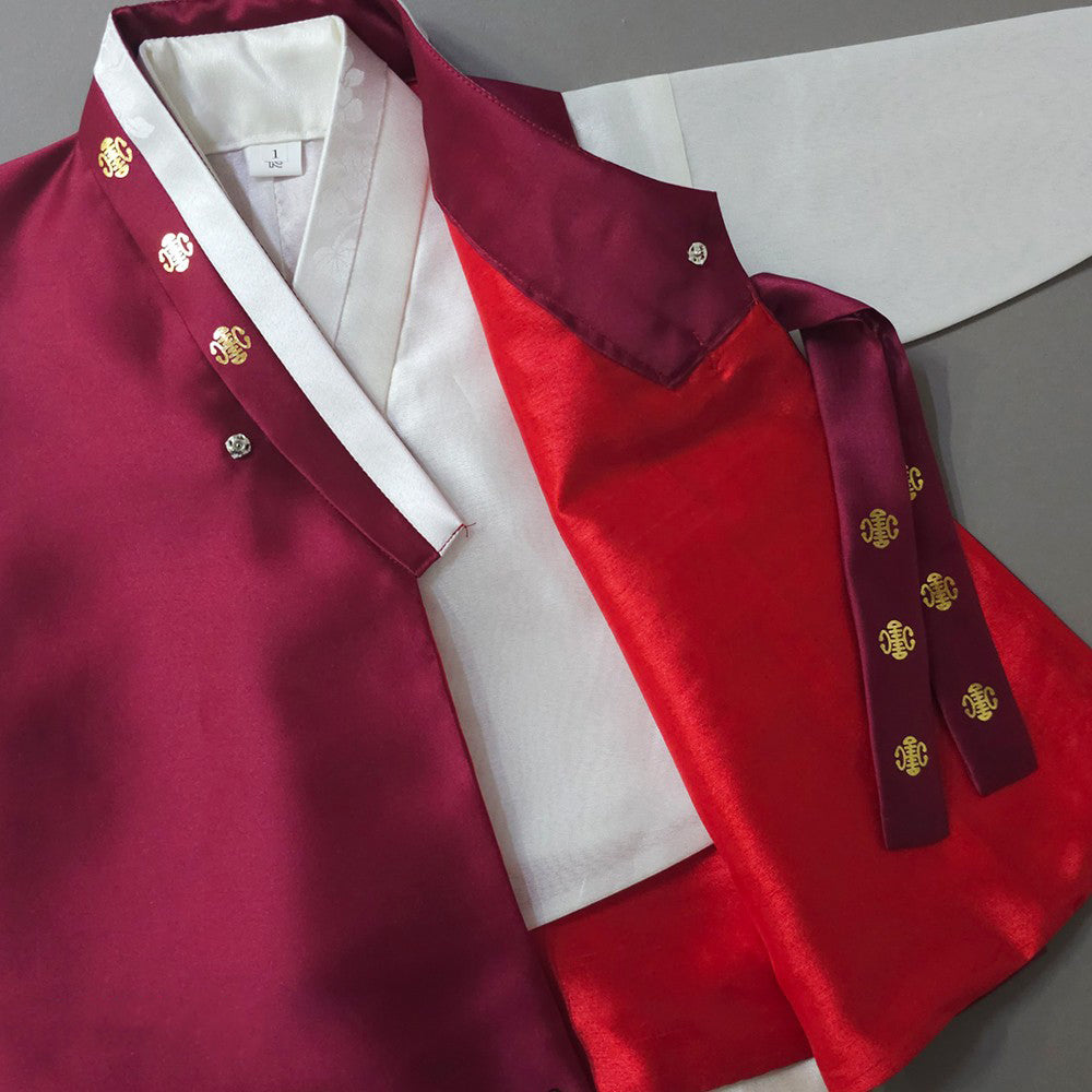 Doyoung Red Boy Hanbok (100D-10YR)