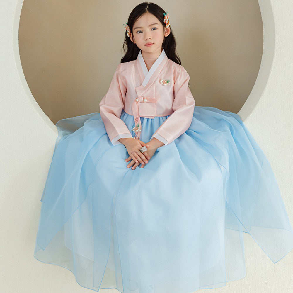 Youl Flared Sky Girl Hanbok (100D-15YR) - Native Korean