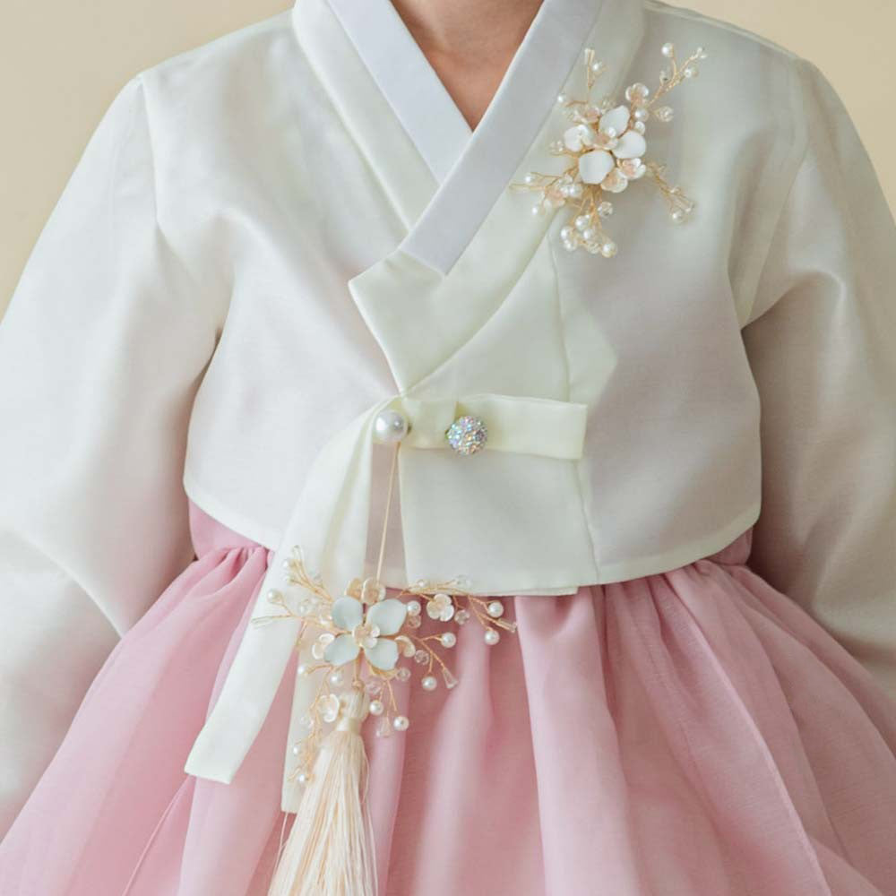 Youl Flared Indie Pink Girl Hanbok (100D-15YR)