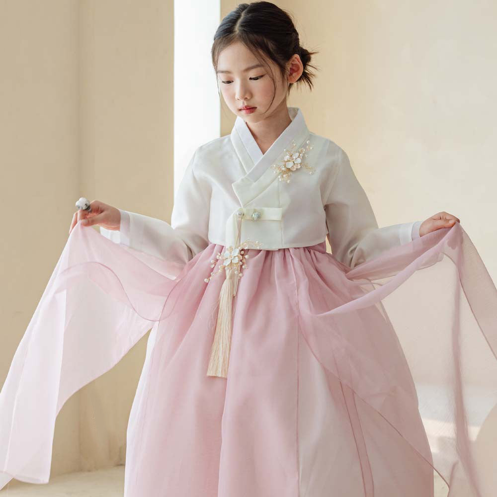 Youl Flared Indie Pink Girl Hanbok (100D-15YR)