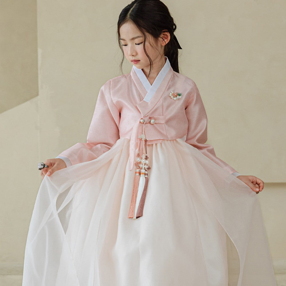 Youl Flared Light Pink Girl Hanbok (100D-15YR)