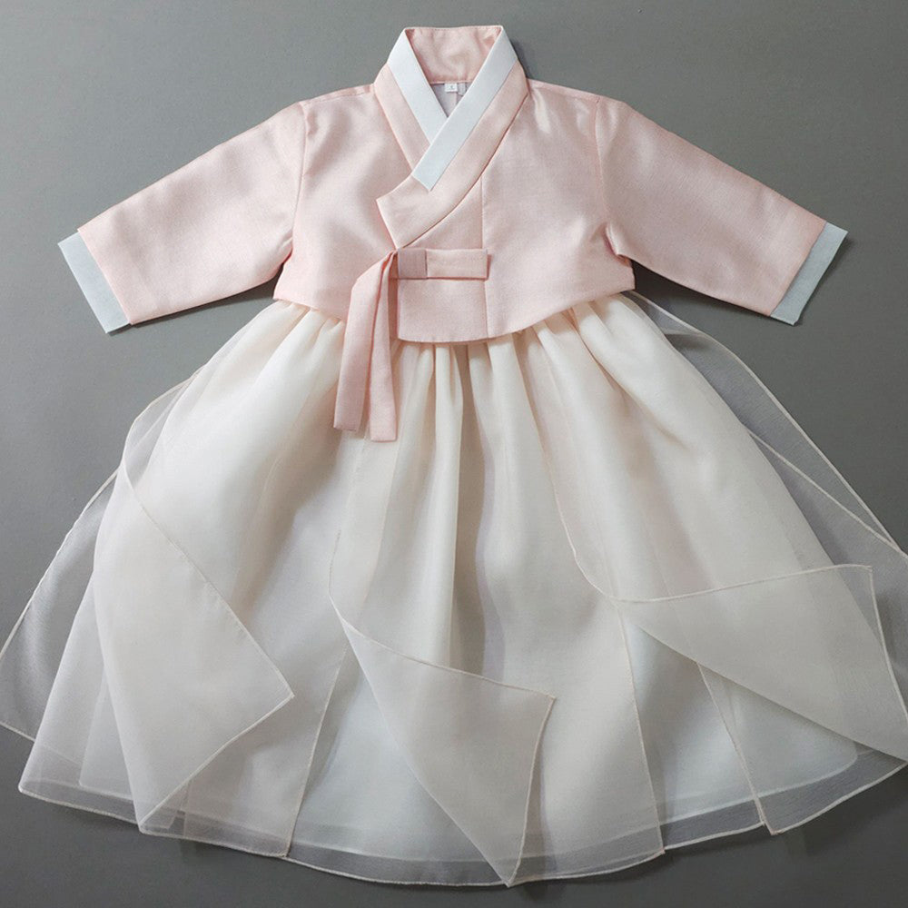 Youl Flared Light Pink Girl Hanbok (100D-15YR)