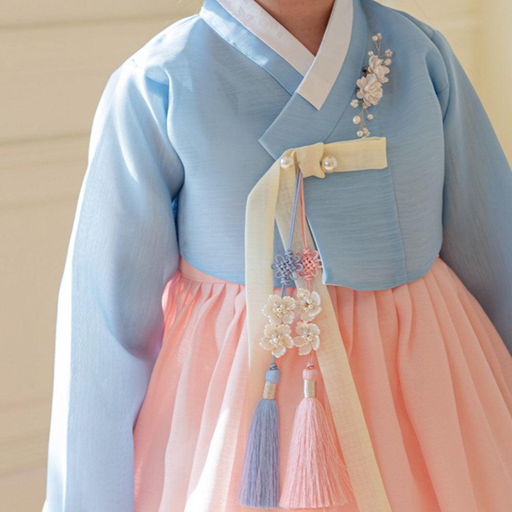 Hyorim Sky Peach Girl Hanbok (1-15YR) - Native Korean