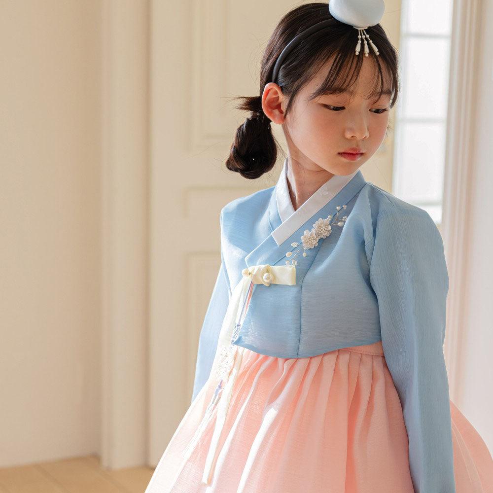 Hyorim Sky Peach Girl Hanbok (1-15YR) - Native Korean