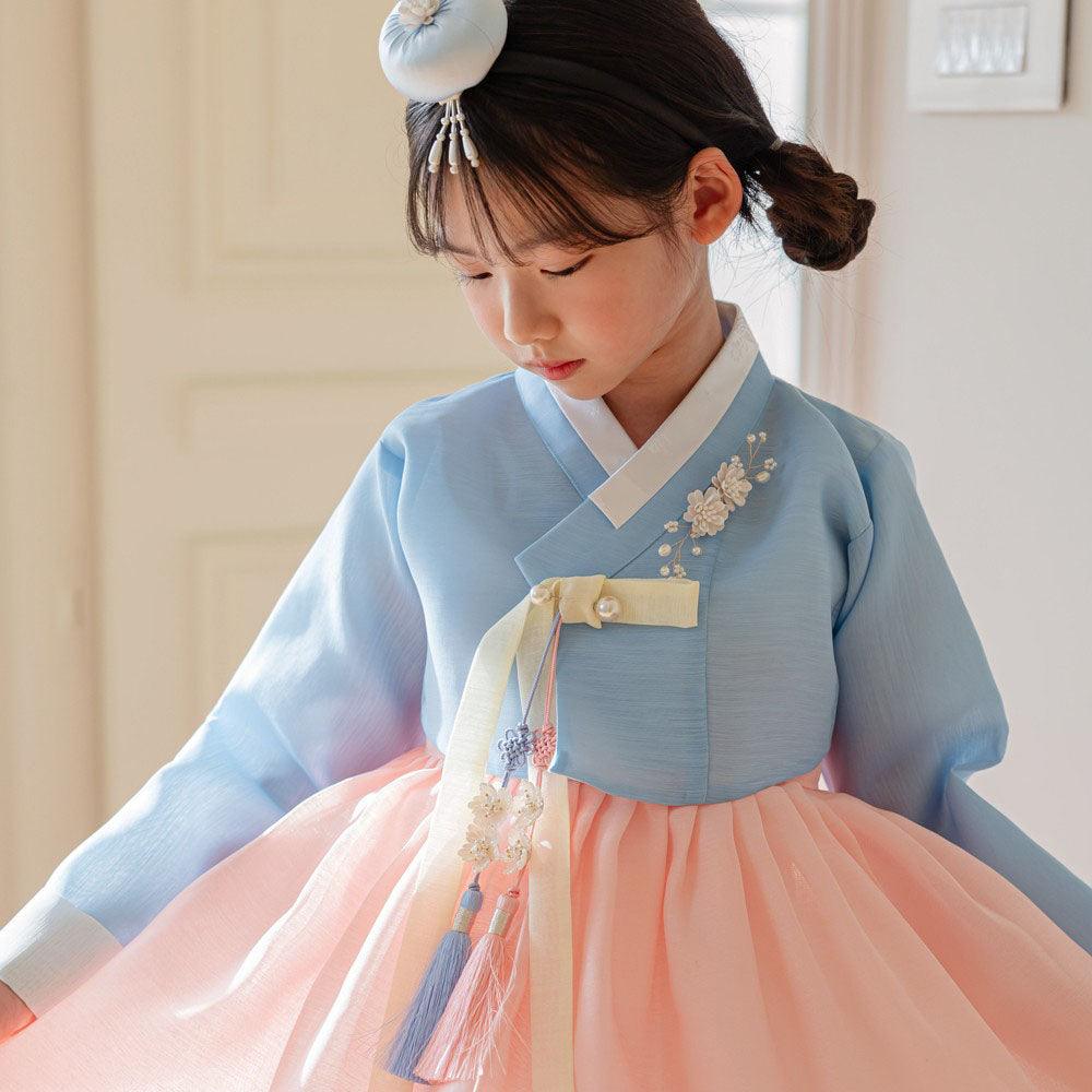 Hyorim Sky Peach Girl Hanbok (1-15YR) - Native Korean