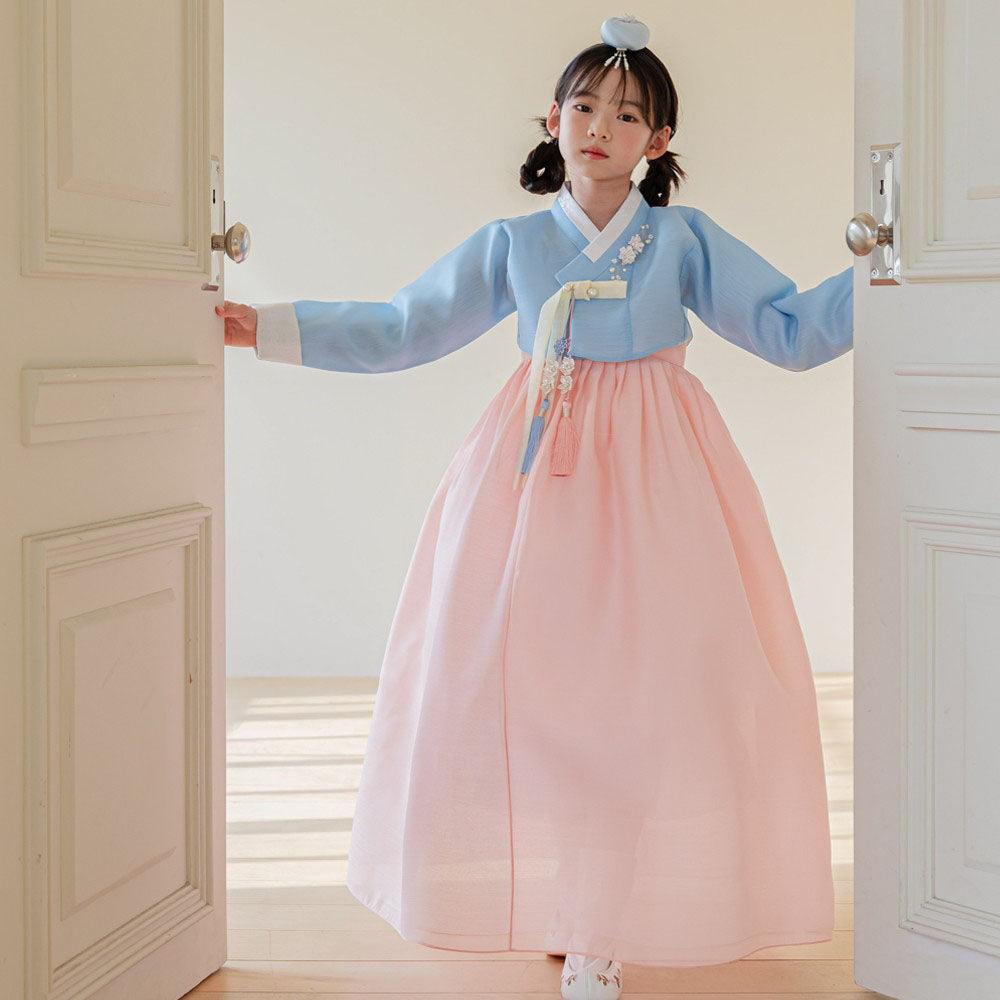 Hyorim Sky Peach Girl Hanbok (1-15YR) - Native Korean