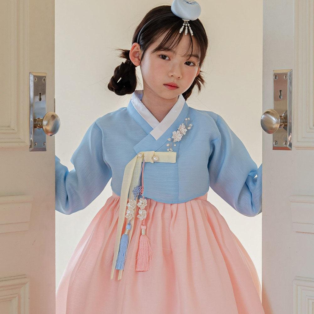 Hyorim Sky Peach Girl Hanbok (1-15YR) - Native Korean