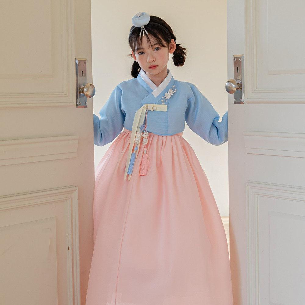 Hyorim Sky Peach Girl Hanbok (1-15YR) - Native Korean