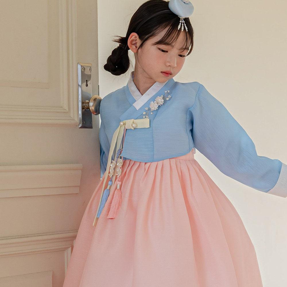 Hyorim Sky Peach Girl Hanbok (1-15YR) - Native Korean