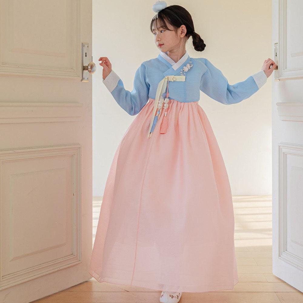 Hyorim Sky Peach Girl Hanbok (1-15YR) - Native Korean