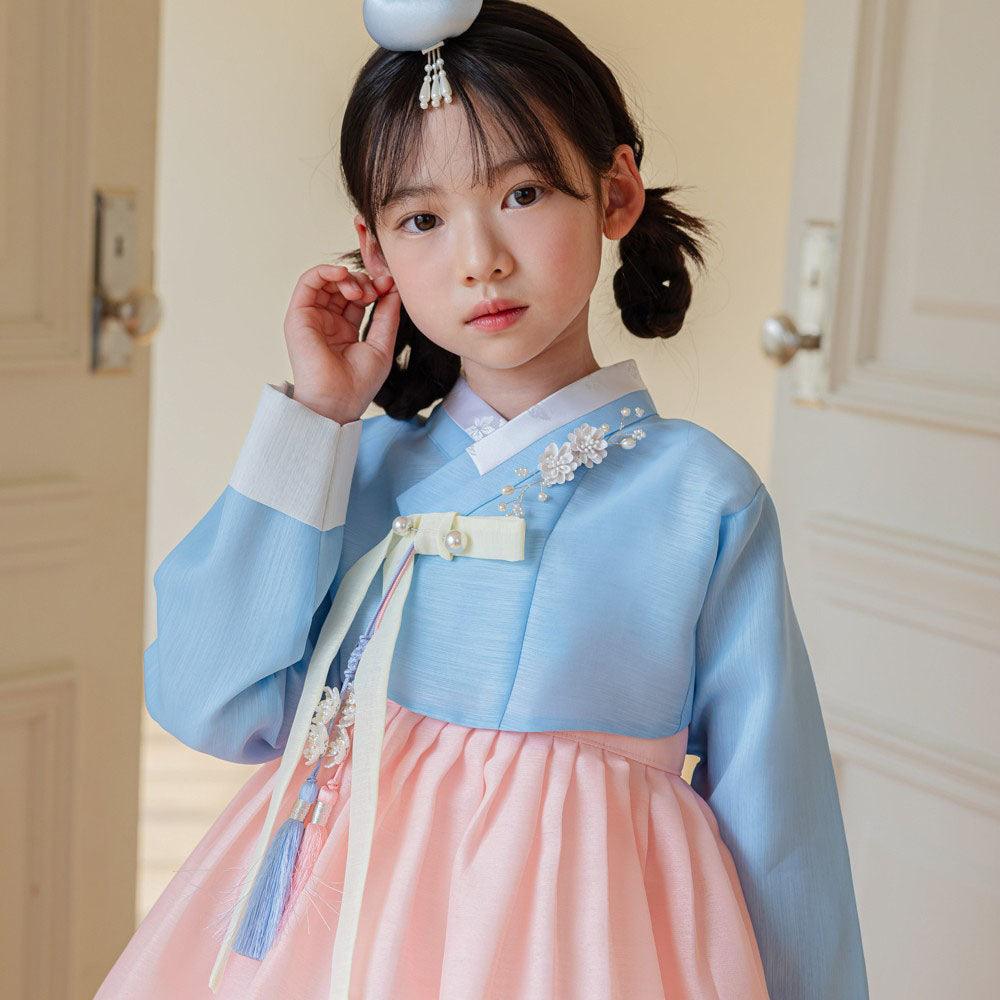 Hyorim Sky Peach Girl Hanbok (1-15YR) - Native Korean