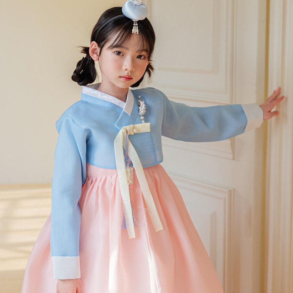 Hyorim Sky Peach Girl Hanbok (1-15YR) - Native Korean