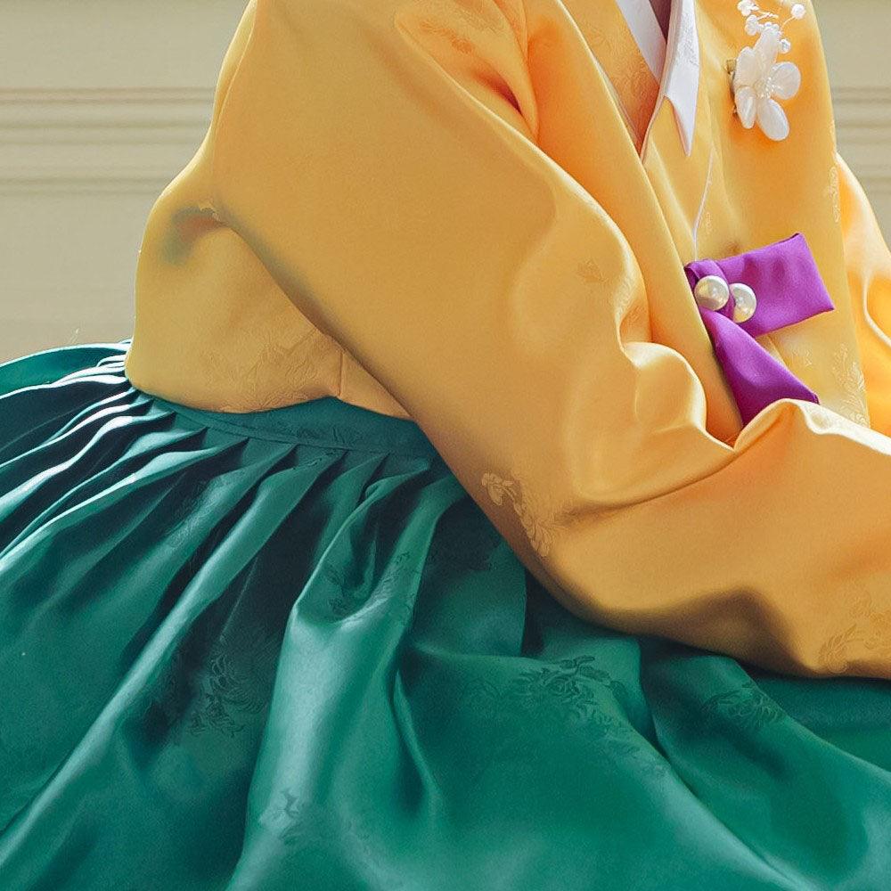 Seojung Yellow Green Girl Hanbok (1-8YR) - Native Korean