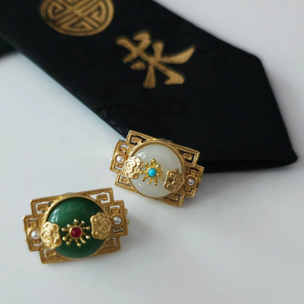 Traditional Jade Brooch