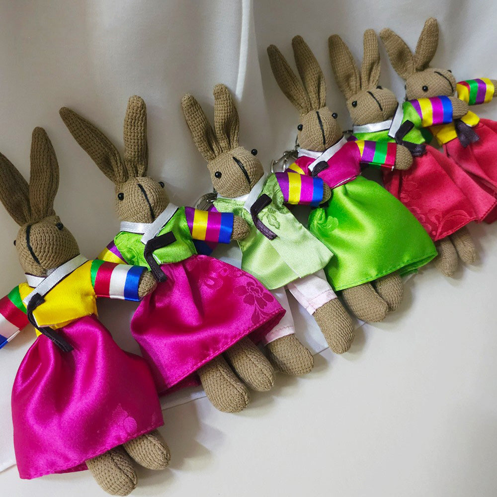 Hanbok Rabbit Doll Key Ring