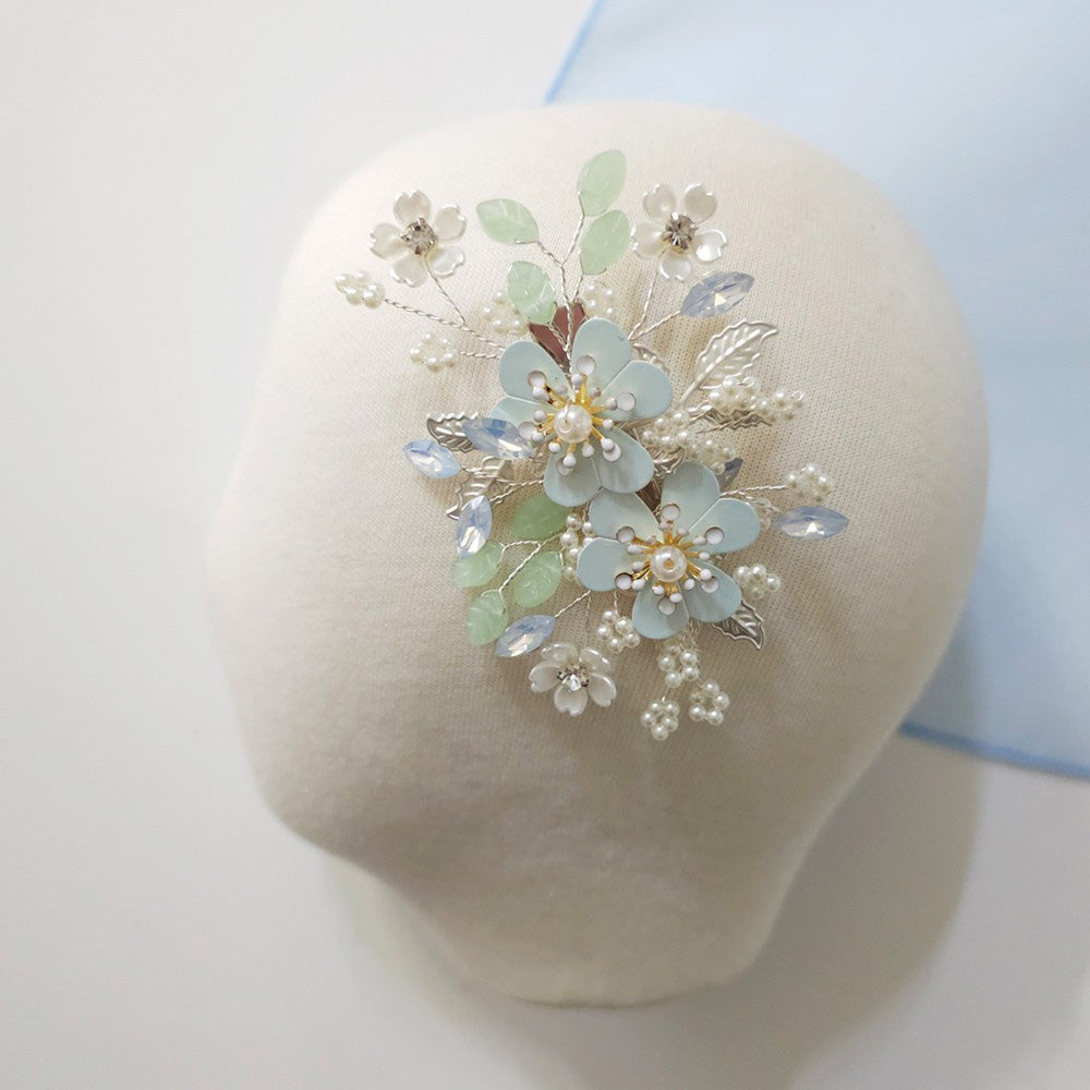 Pastel Pearls Floral Hairpin