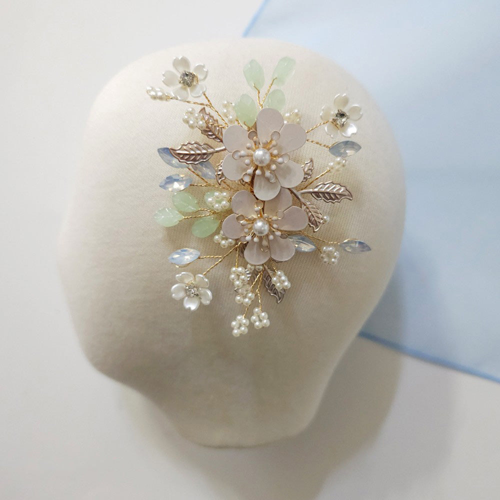 Pastel Pearls Floral Hairpin