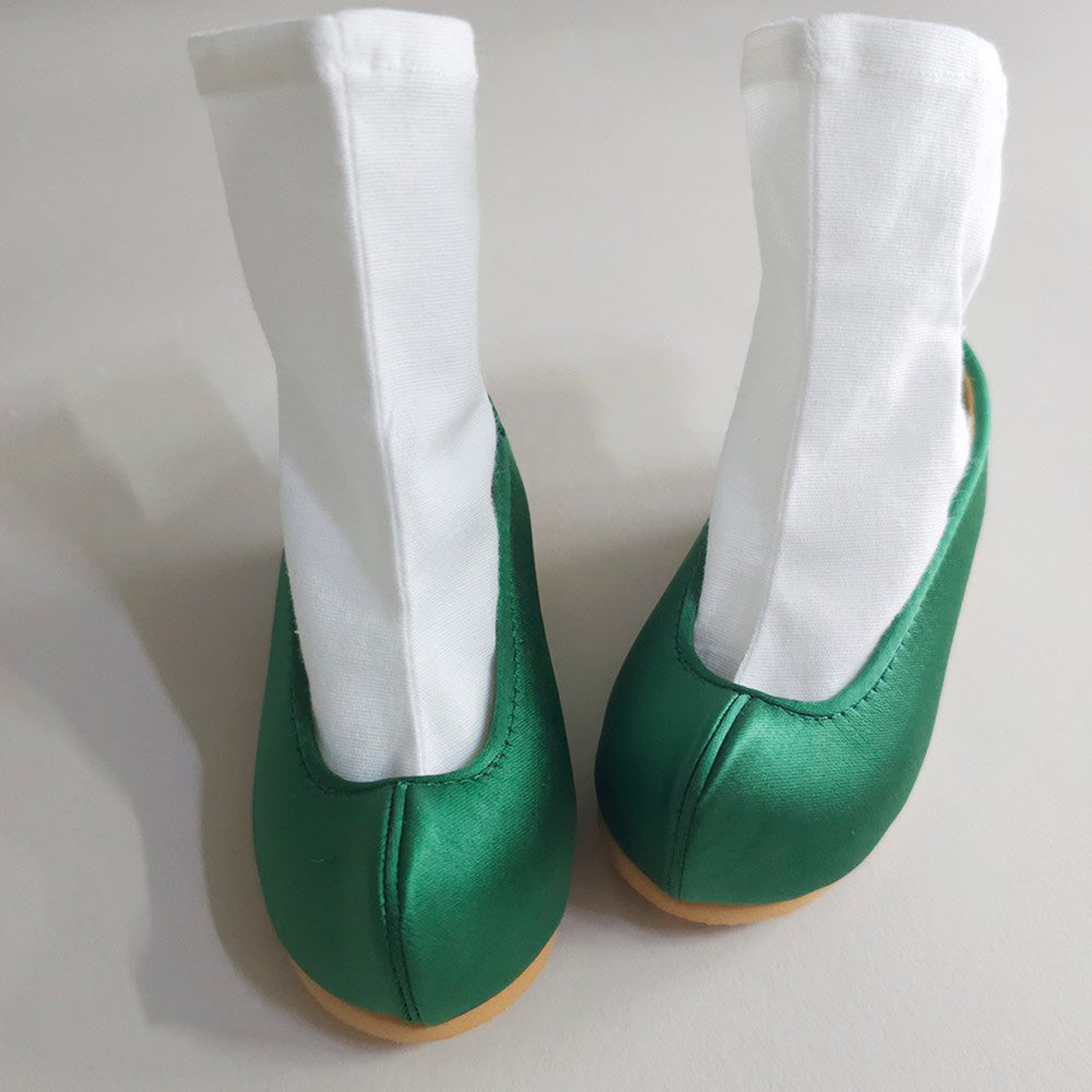 Solid Green Girl Hanbok Shoes