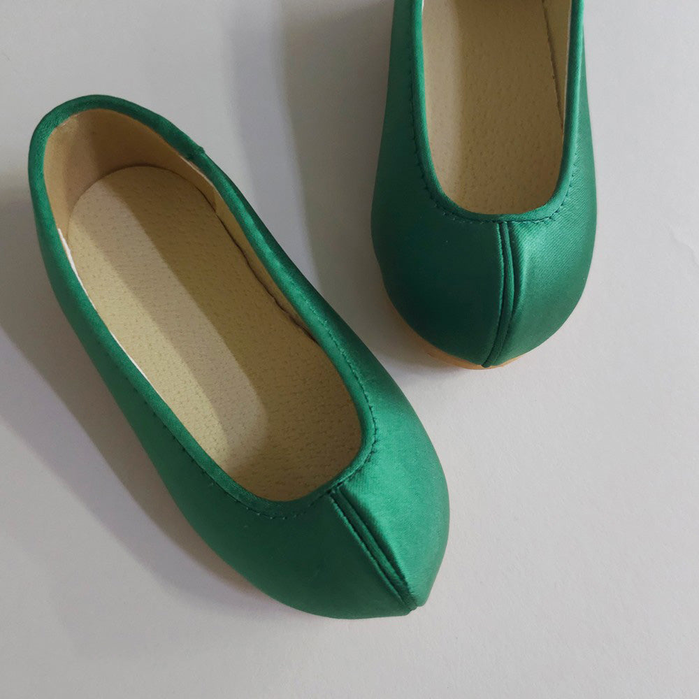 Solid Green Girl Hanbok Shoes