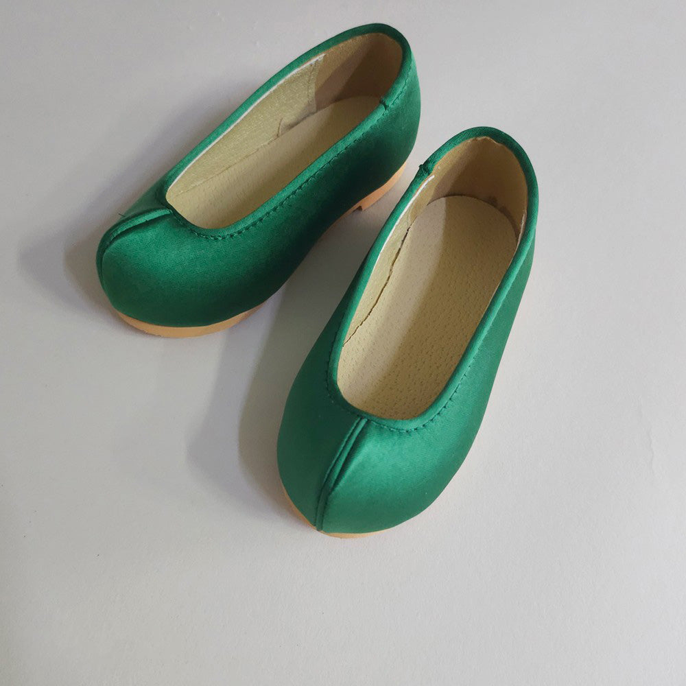 Solid Green Girl Hanbok Shoes