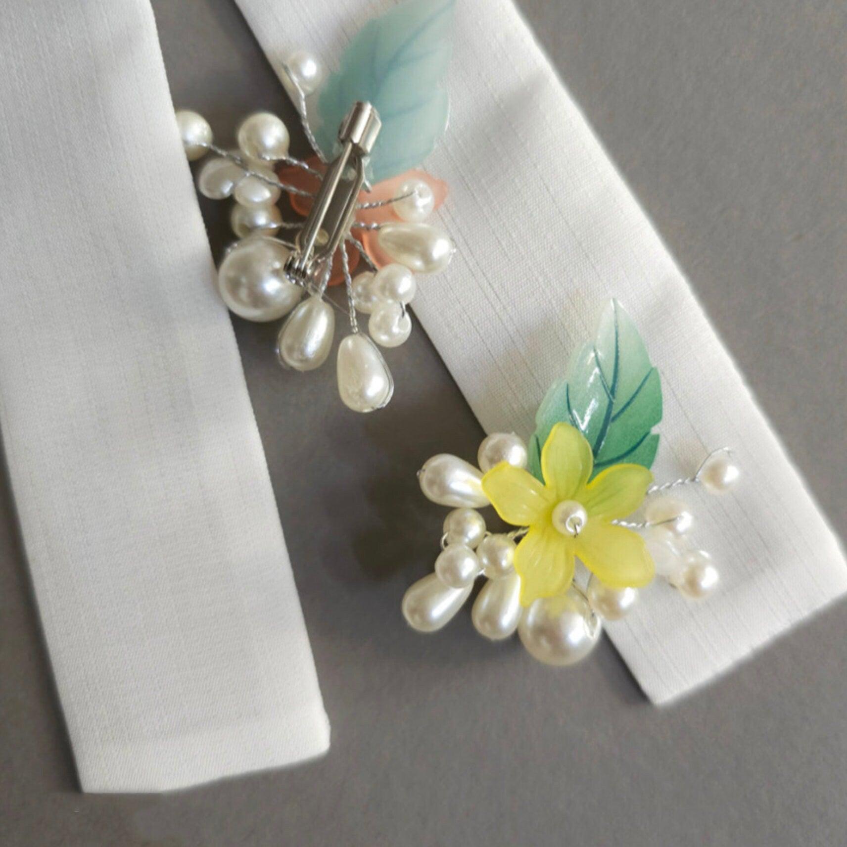 Pearl Flower Brooch - Native Korean