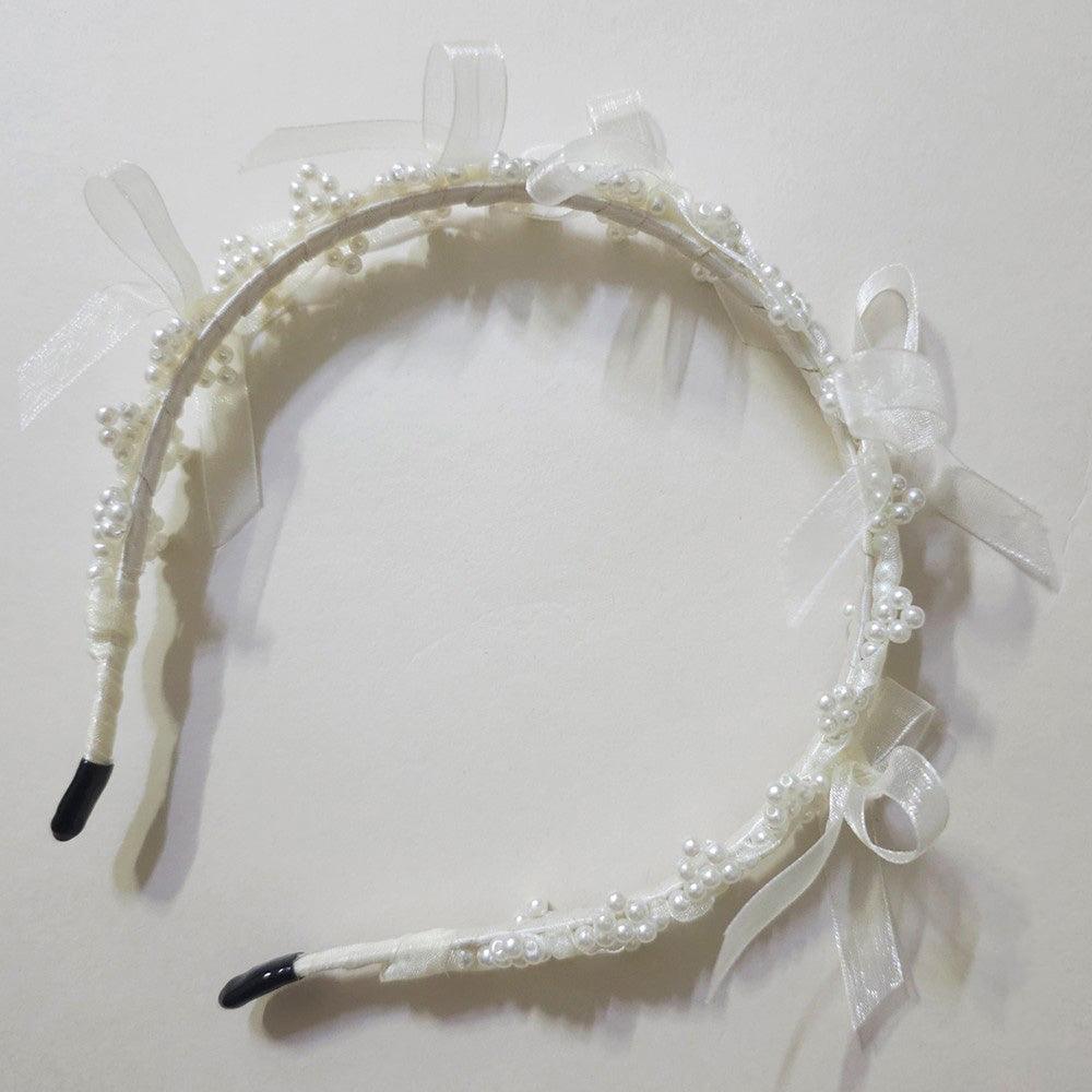 Pearl Ribbon Headband - Native Korean