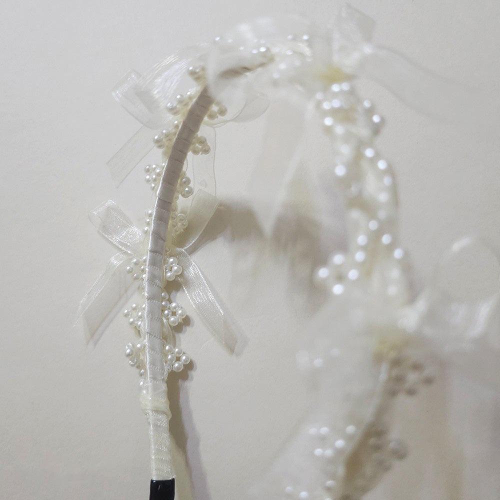 Pearl Ribbon Headband - Native Korean