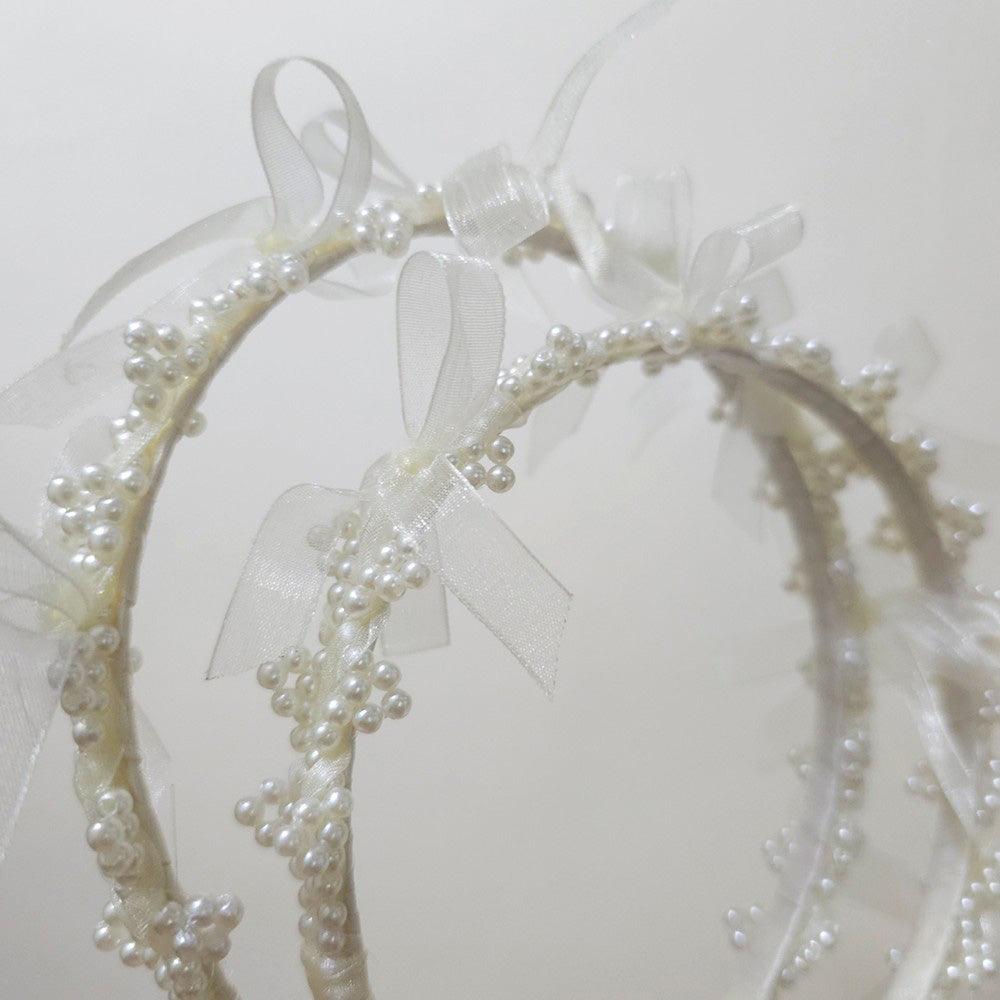Pearl Ribbon Headband - Native Korean