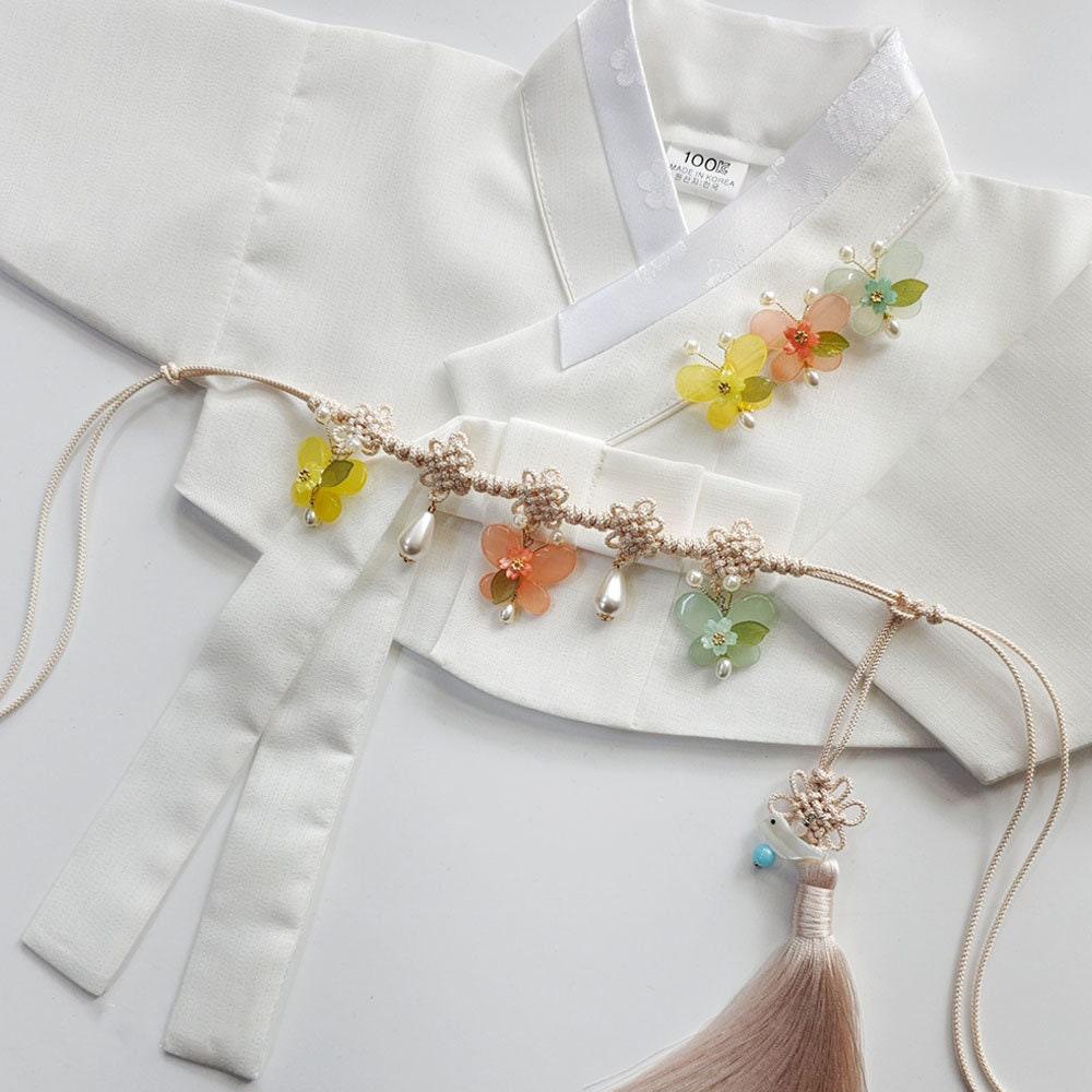 Pearls Butterfly Tassel Belt - Native Korean