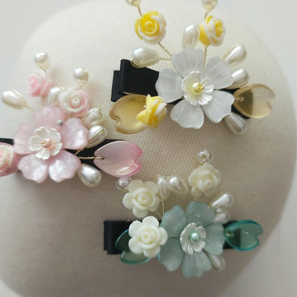 Pearls Floral Hairpin - Native Korean